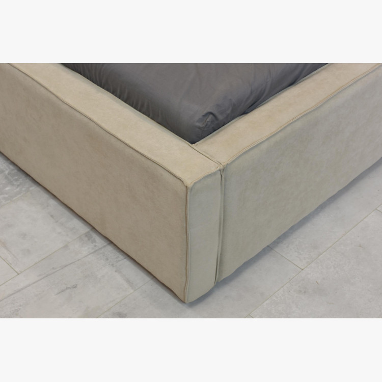 Manželská látková postel v béžové barvě, Vierka 180 x 200 cm  - 16