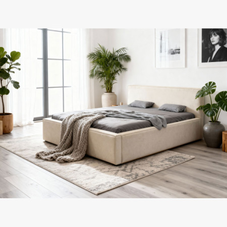 Manželská látková postel v béžové barvě, Vierka 180 x 200 cm  - 18