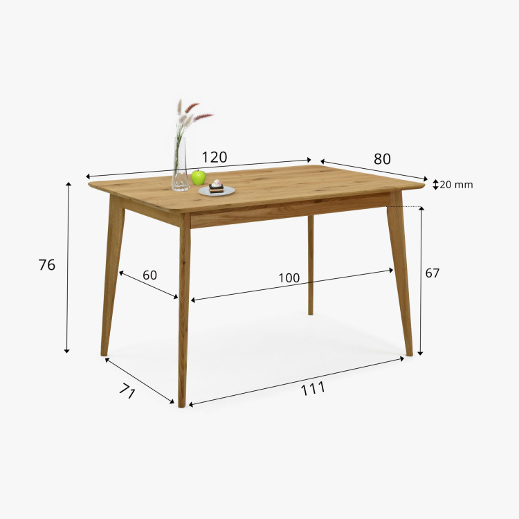 Sestava stůl 120 x 80 cm a 4 židle do jídelny  - 16