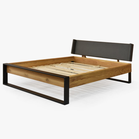 Dubová postel z kovovýma nohama 180 x 200 cm  - 8