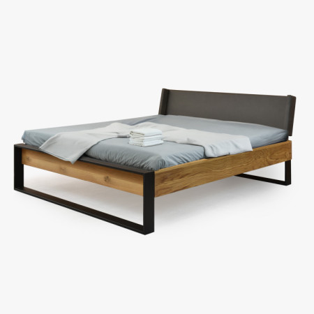 Dubová postel z kovovýma nohama 180 x 200 cm  - 12