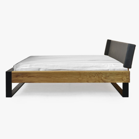 Dubová postel z kovovýma nohama 180 x 200 cm  - 14