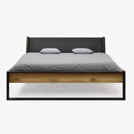 Dubová postel z kovovýma nohama 180 x 200 cm  - 15