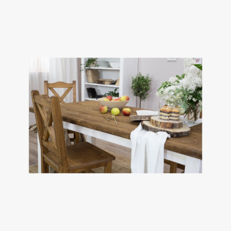 Étkezőasztal Provence stílusban + székek  - 8