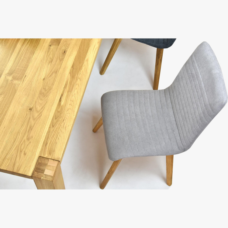 Tömörfa asztal és székek 140 x 90 cm, tölgy  - 2