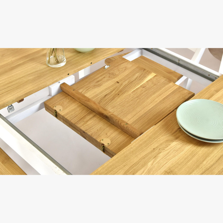 Étkezőasztal és székek tömörfából, rusztikus stílusban, Torina + Tomino