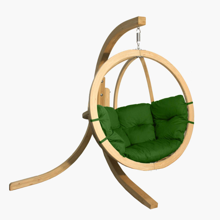 Houpací křeslo s konstrukcí, Zelené  - 3