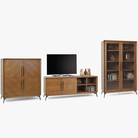 Nábytek do obývacího pokoje barva ořech  - 2