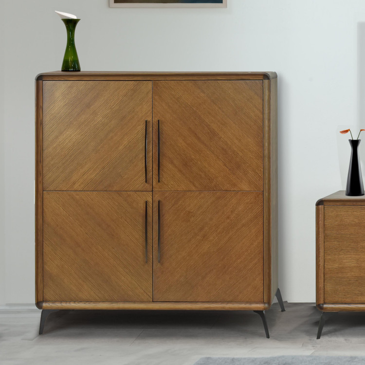 Nábytek do obývacího pokoje barva ořech  - 12