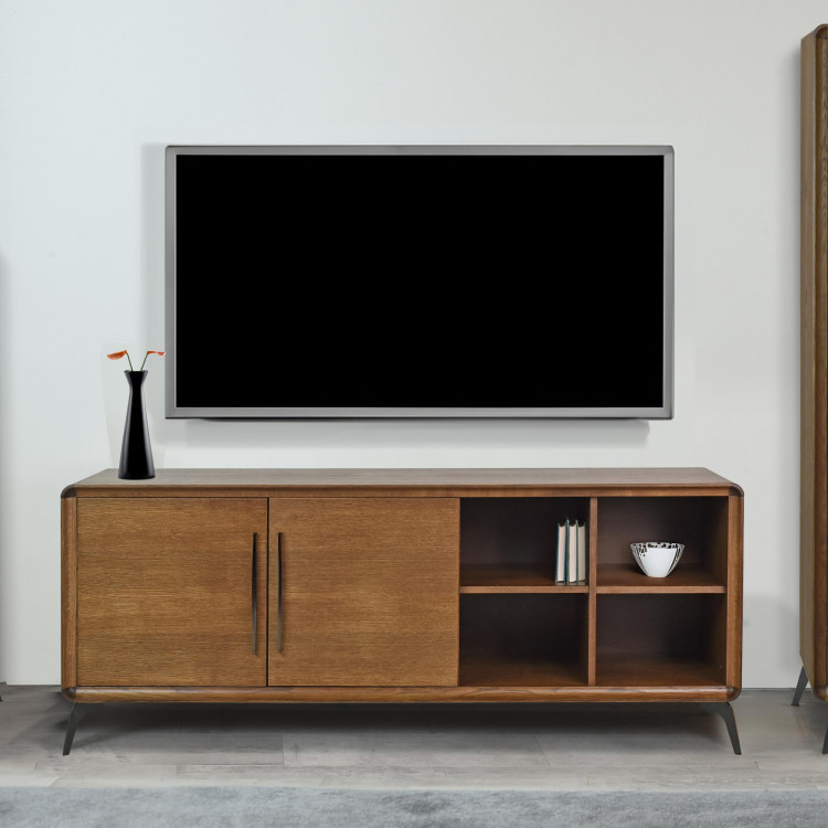 Nábytek do obývacího pokoje barva ořech  - 13