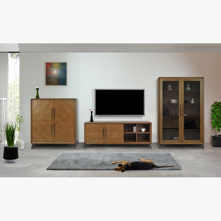 Nábytek do obývacího pokoje barva ořech  - 15