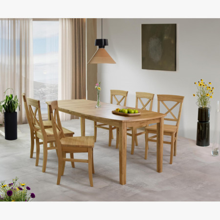 Jídelní set dubový masiv pro 6 lidí  - 3