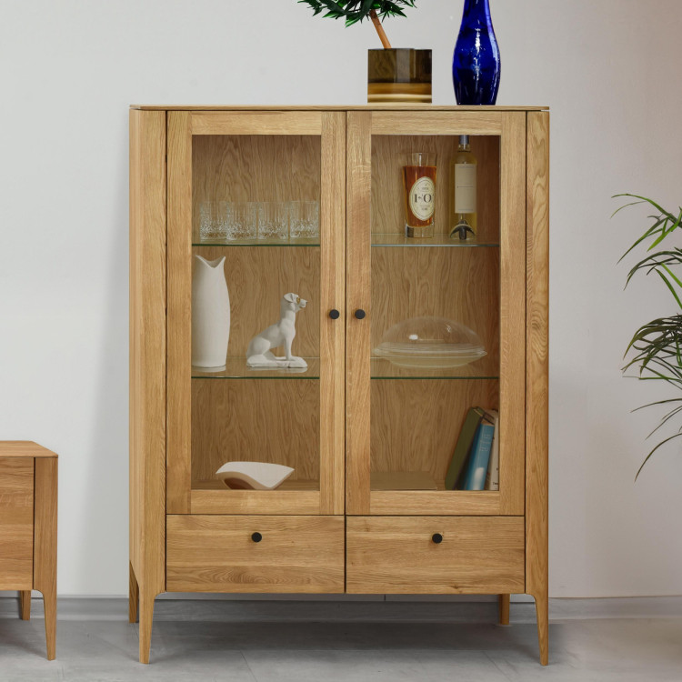 Dřevěná obývací stěna ze dřeva dub  - 5