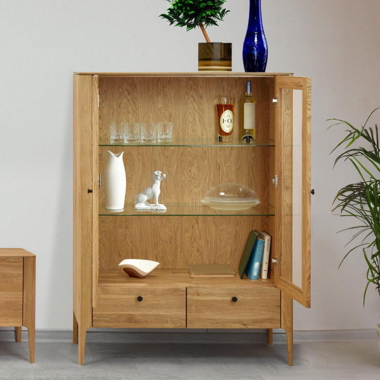 Dřevěná obývací stěna ze dřeva dub  - 7