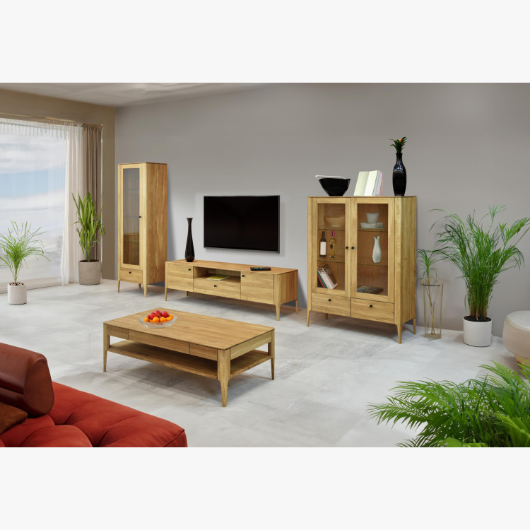 Dřevěná obývací stěna ze dřeva dub  - 11