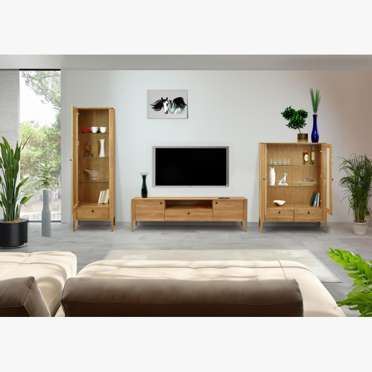 Dřevěná obývací stěna ze dřeva dub  - 15