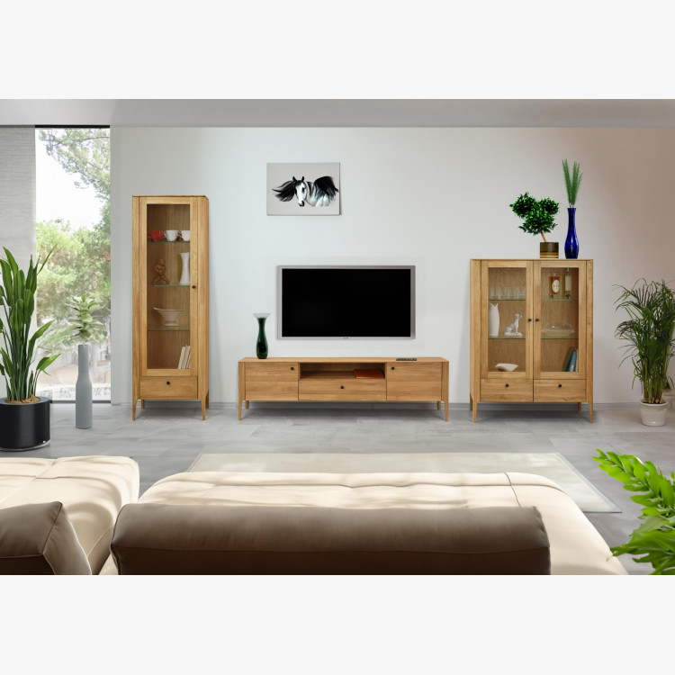 Dřevěná obývací stěna ze dřeva dub  - 16