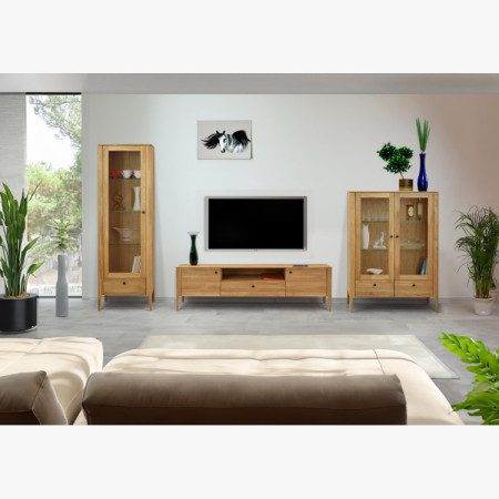 Dřevěná obývací stěna ze dřeva dub  - 16