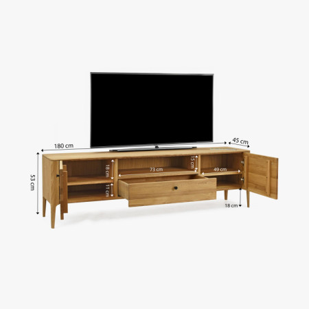 Dřevěná obývací stěna ze dřeva dub  - 26