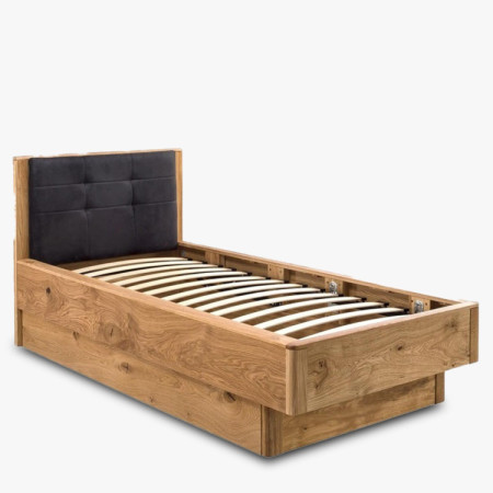 Jednolůžková postel dřevěná s úložným prostorem  - 2