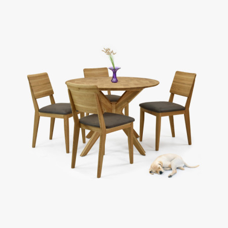 Sestava okruhlý stůl a 4 židle do jídelny  - 3