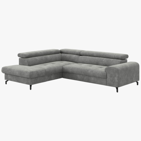 Sarokkanapé ágyazható funkcióval és ágyneműtartóval - bal sarok, platina szín  - 8