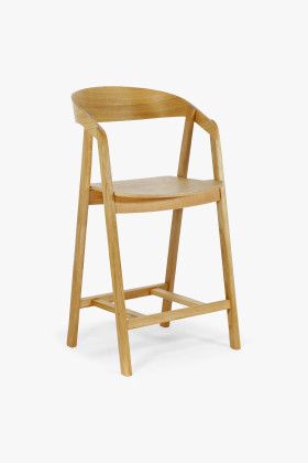 Tömör tölgyfa bárszék skandináv dizájn, természetes matt felület