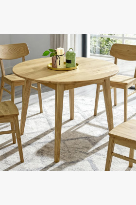 Jídelní set Janov &amp; Vilnus – tömör tölgy asztal és teljesen fa székek 2