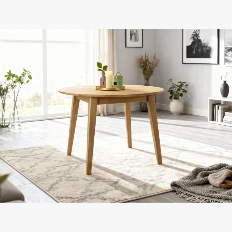 Jídelní set Janov &amp; Vilnus – tömör tölgy asztal és teljesen fa székek