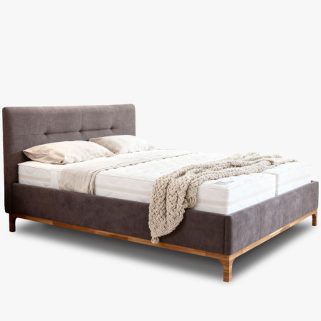 Lábakon álló tárolódobozos szövetágy 180, barna Mercur  - 4