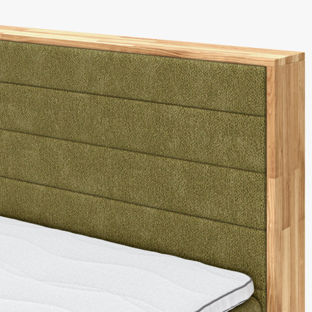 Boxspring ágy tárolóhellyel, Moneta 180 zöld  - 5