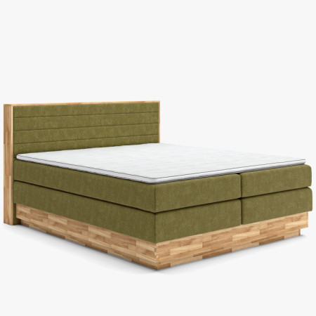 Boxspring ágy tárolóhellyel, Moneta 180 zöld  - 7