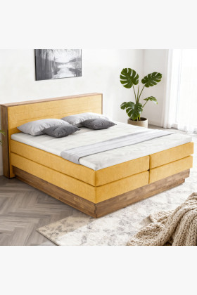 Postel boxspring tároló résszel, Moneta 180 mustársárga  - 1