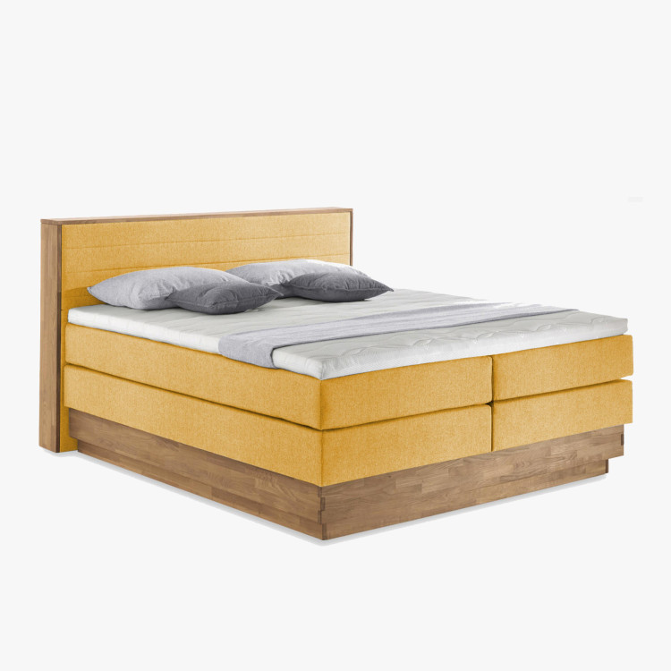 Postel boxspring tároló résszel, Moneta 180 mustársárga  - 10
