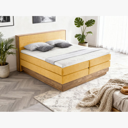 Postel boxspring tároló résszel, Moneta 180 mustársárga  - 11