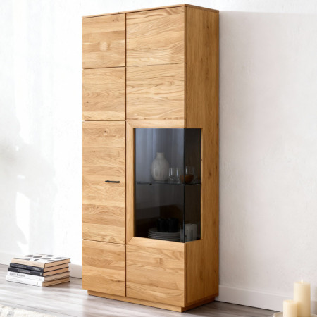 Magas kétszárnyú tölgyvitrin  - 1