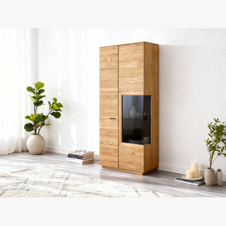 Tölgyfa szekrénysor, vitrin, polc és TV állvány  - 10