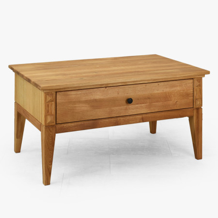 Tölgyfa dohányzóasztal lábakkal 100 x 60 cm  - 10