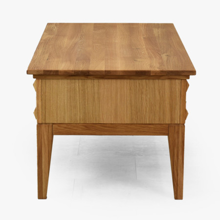 Tölgyfa dohányzóasztal lábakkal 100 x 60 cm  - 11