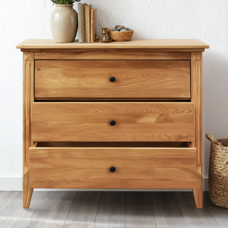 Tölgyfa komód fiókokkal rusztikus stílusban  - 2