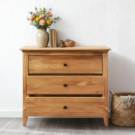 Tölgyfa komód fiókokkal rusztikus stílusban  - 3