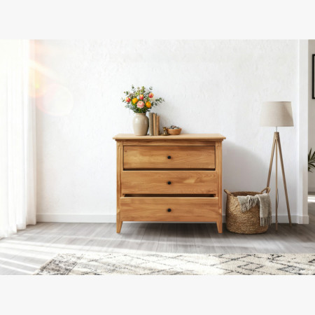 Tölgyfa komód fiókokkal rusztikus stílusban  - 12