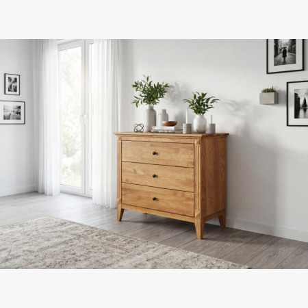 Tölgyfa komód fiókokkal rusztikus stílusban  - 13