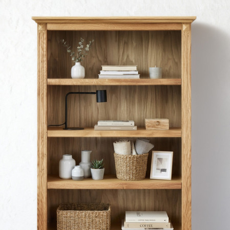 Tölgyfa polcos szekrény rusztikus északi stílusban  - 13