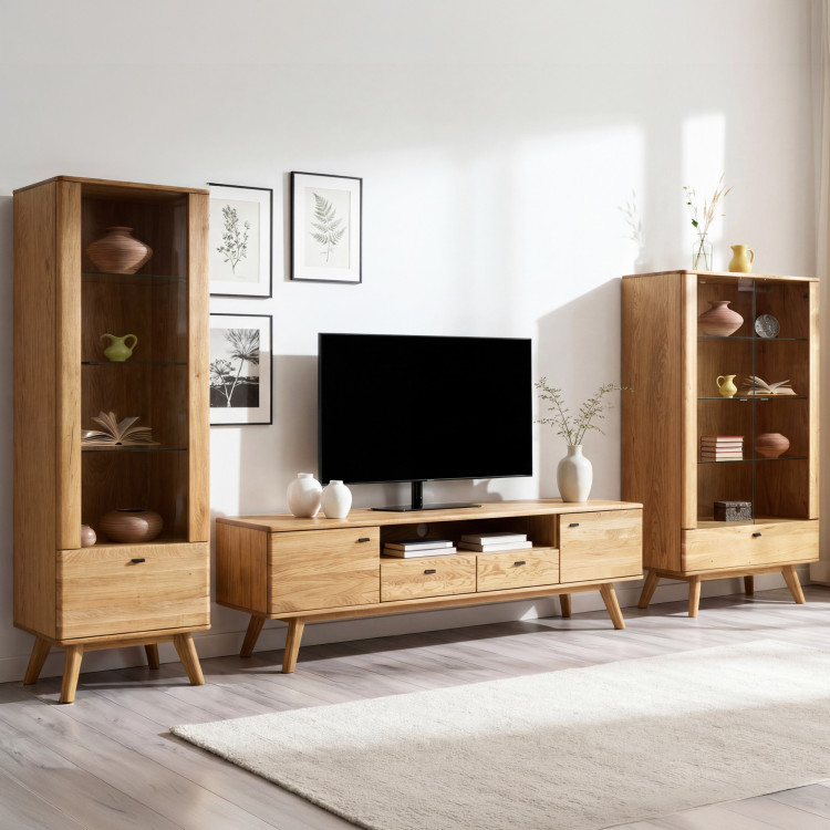 Luxus bútor nappaliba - két vitrin és tv komód szettje  - 1