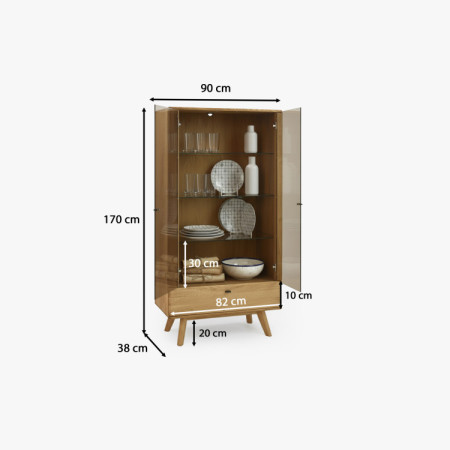 Luxus bútor nappaliba - két vitrin és tv komód szettje  - 10