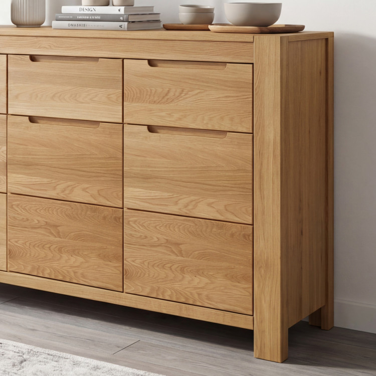 Tölgyfa komód ajtókkal és fiókokkal  - 2