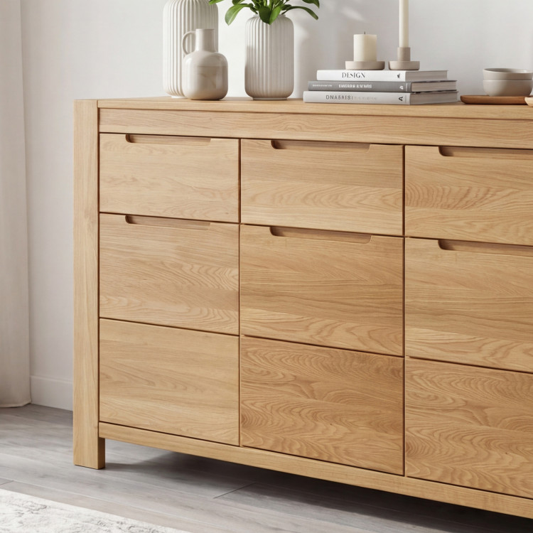 Tölgyfa komód ajtókkal és fiókokkal  - 3