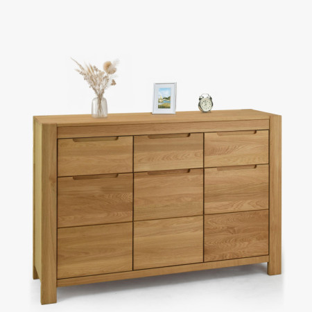 Tölgyfa komód ajtókkal és fiókokkal  - 4