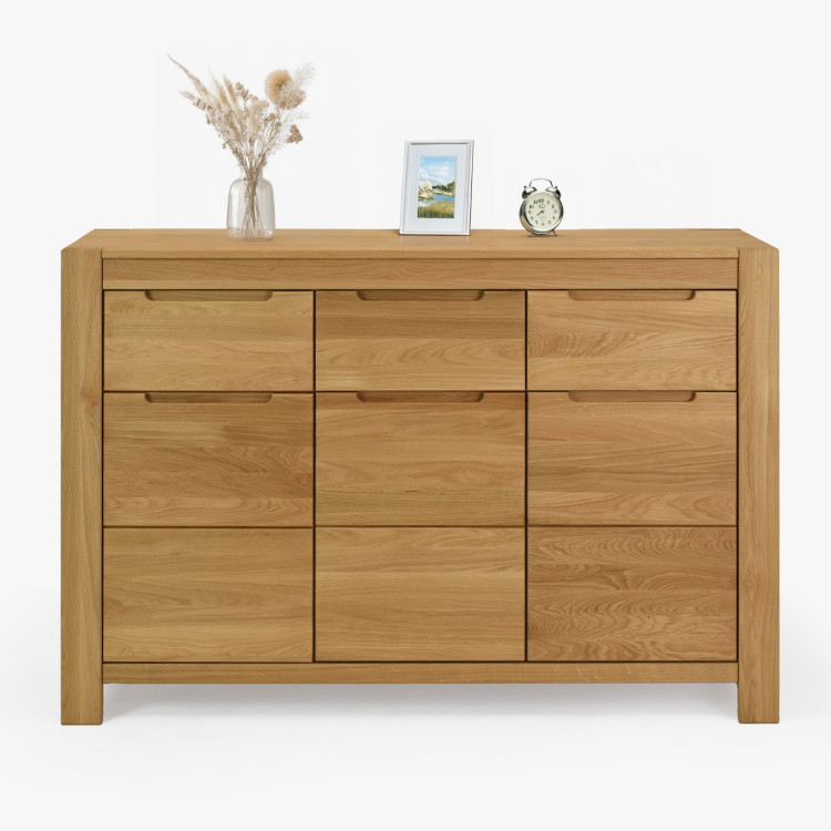 Tölgyfa komód ajtókkal és fiókokkal  - 6